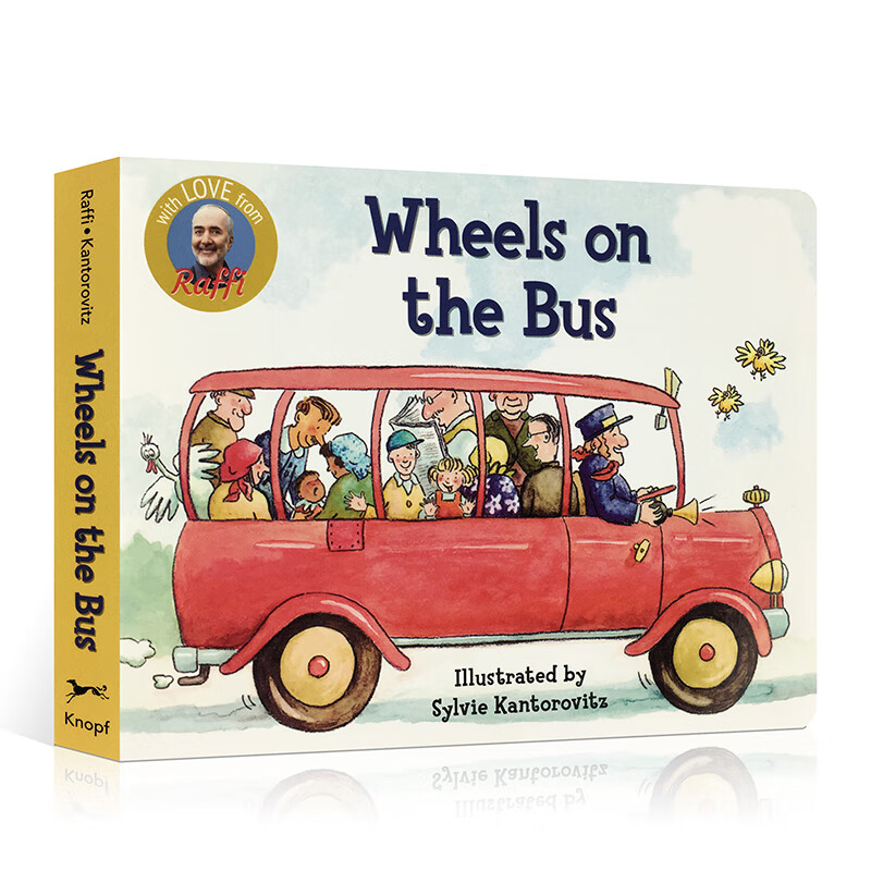 预订英文原版 wheels on thebus公车巴士上的轮子 经典儿歌童谣幼儿