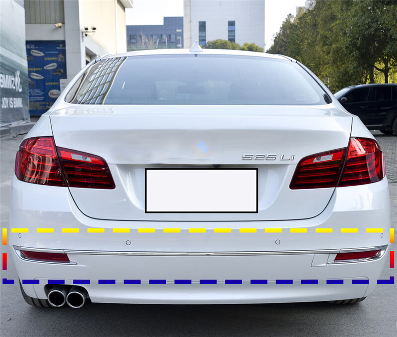 适用宝马5系18后保险杠520后杠525饰条528亮条530电镀条535 左边