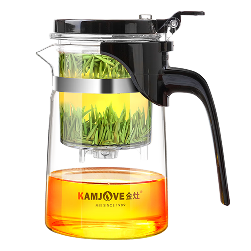 金灶（KAMJOVE） 玻璃茶壶 耐高温 飘逸杯办公茶道杯 可过滤花茶壶耐热茶具  K-201/500ml