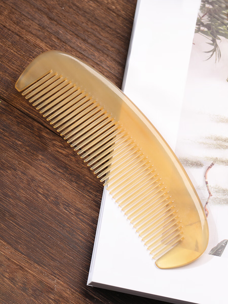 谭木匠真牛角梳按摩护理梳子个人加厚清洁牛角家用经络梳子 基础使用