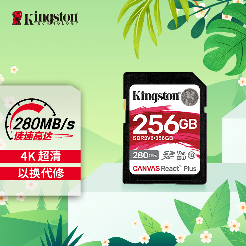 Kingston SD洢 256GB U3 V60 280MB/s д150MB/s459Ԫ