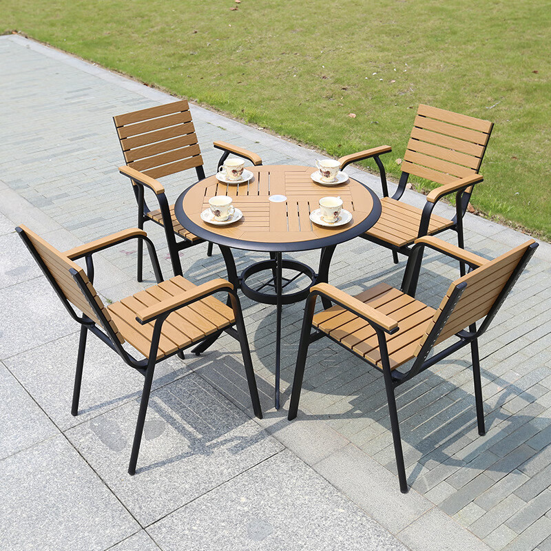 奈高(naigao)户外洽谈桌椅咖啡厅奶茶店阳台餐桌花园庭院露天室外圆形