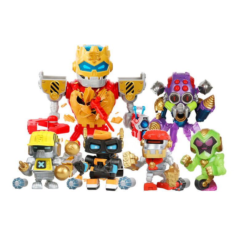 hello kitty宝藏冒险家变形机器人diy拼装盲盒儿童玩具() 巨型机器人