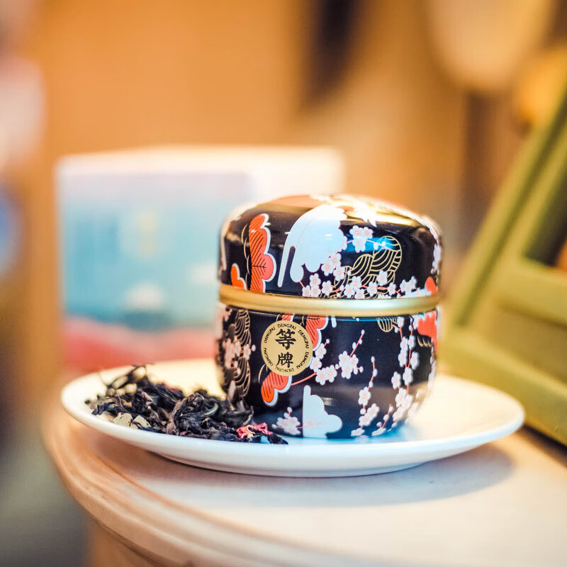 皇茅音羽山s级白桃乌龙茶 果萃返香茶底46克20泡量 46g 仙鹤花罐热泡