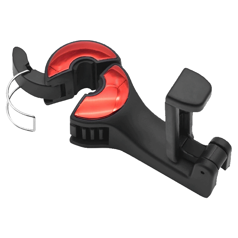 欧丽雅车载多功能手机支架挂钩汽车创意后排头枕挂钩车用锁扣式手机支架 黑色-单只