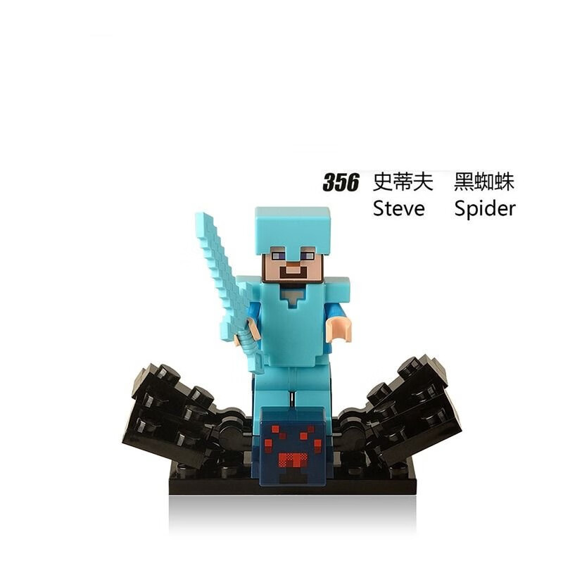 哈梵游兼容乐高我的世界积木人仔偶拼装儿童玩具怪物动物模型周边礼物