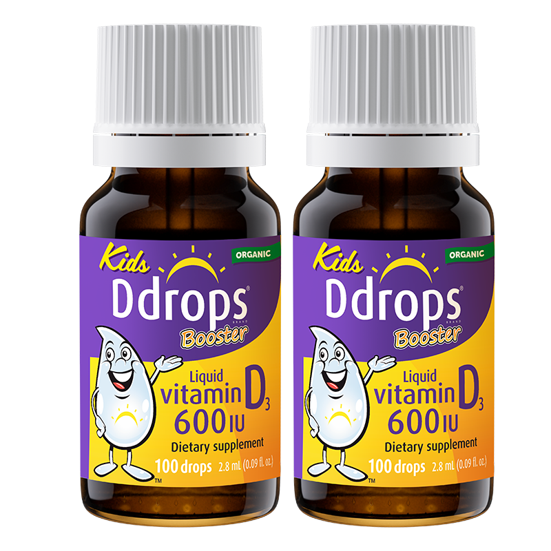 Ddrops滴卓思 婴幼儿童营养维生素D3滴剂vd3 1岁-18岁【2瓶装】