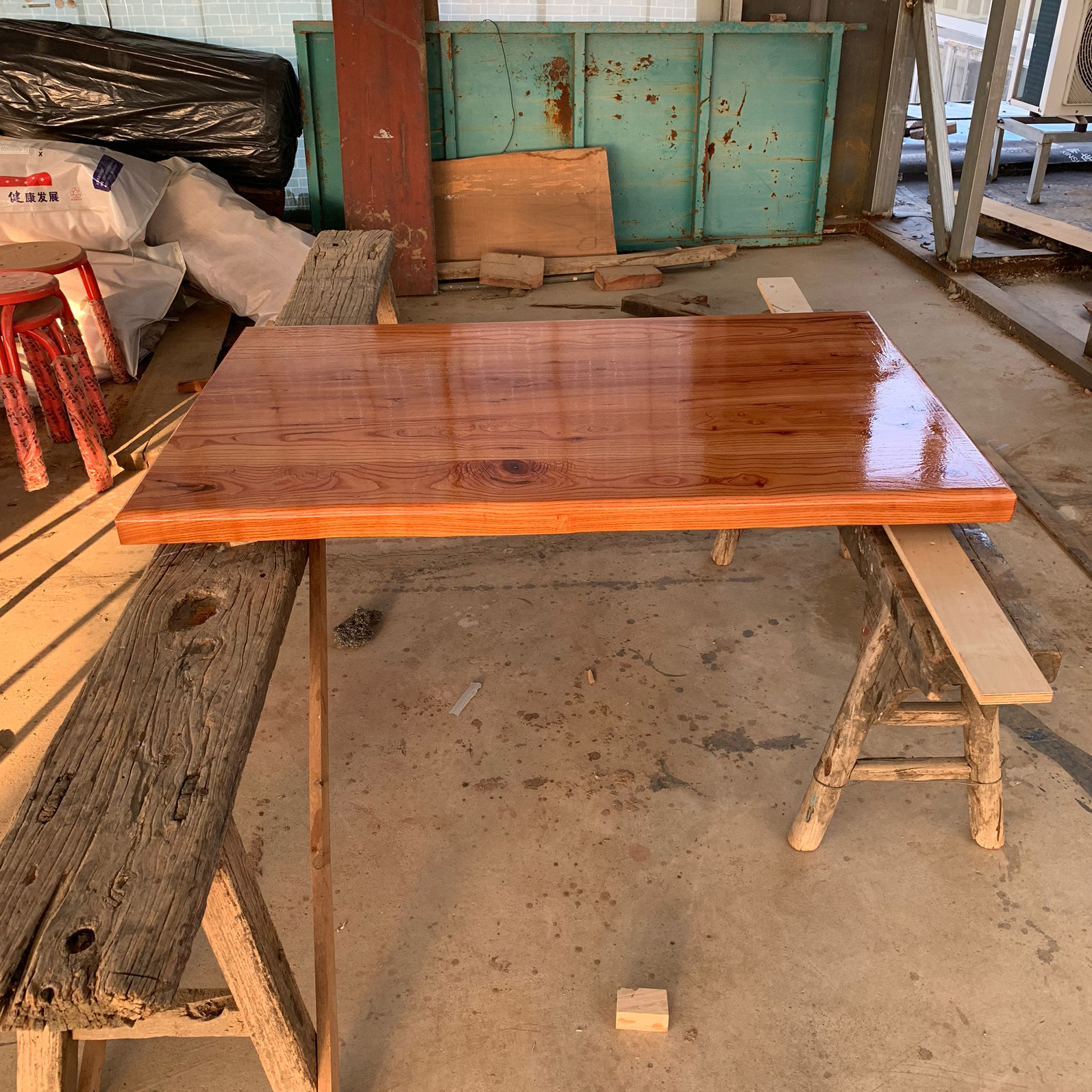 缦宛木香椿木实木大板茶桌面茶台办公桌隼桙工艺古法手工制作红椿木