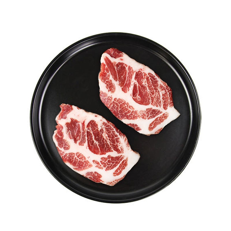 核酸检测 娱大厨 西班牙伊比利亚黑猪梅花肉 雪花猪土猪黑猪颈肉 烧烤烤肉食材 进口猪肉 200g