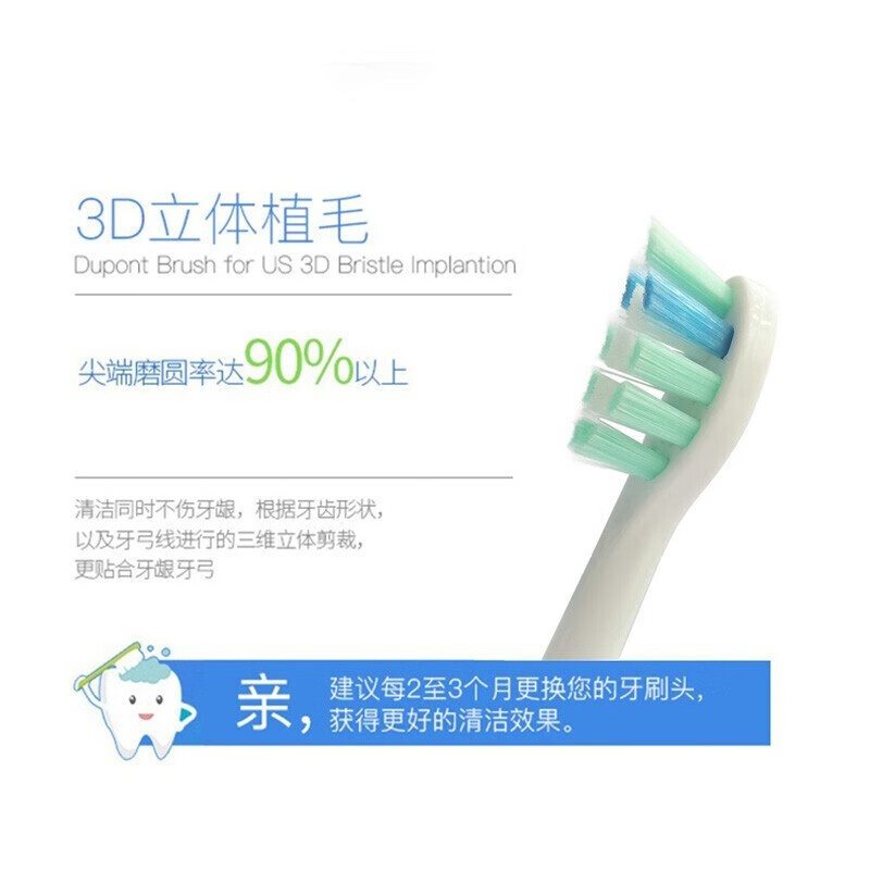 适配飞利浦电动牙刷头HX3216/3226/6511/6730/6530 HX9024牙龈护理东耐伦 牙龈护理9024四支装