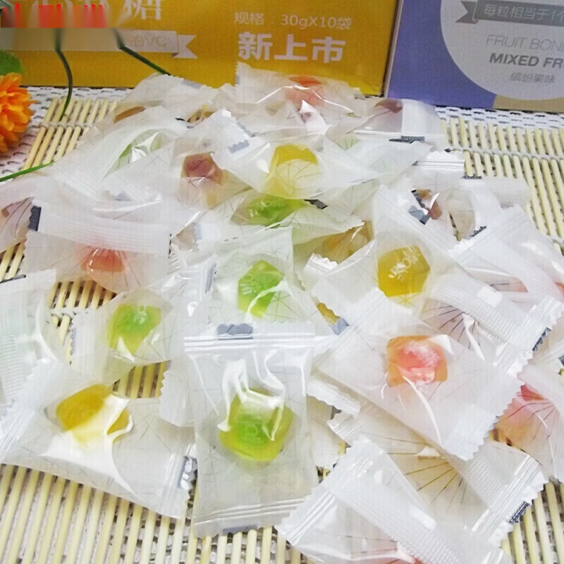 维霆软糖30g*10袋清嘴水果罐子水果汁夹心软糖果qq橡皮糖 草莓味5代