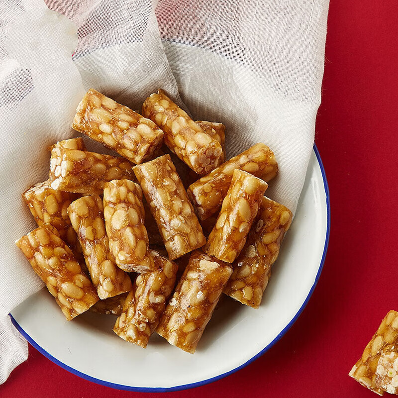 虎钢馋松子糖松条糖果松仁糖小吃怀旧零食上海特产250g袋装