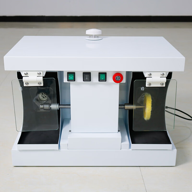 牙科打磨机吸尘器  牙科台式打磨机双面抛光机义齿加防尘罩双头技工