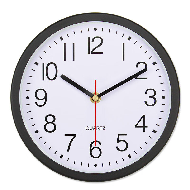 8英寸静音卧室迷你超小号圆形挂钟简约创意厨房时钟表客厅金属框 06