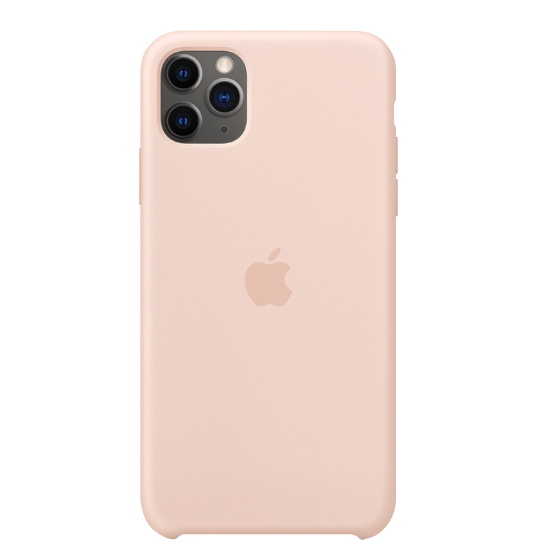 apple苹果iphone 11 pro max手机壳原装硅胶保护壳 粉砂色 143元
