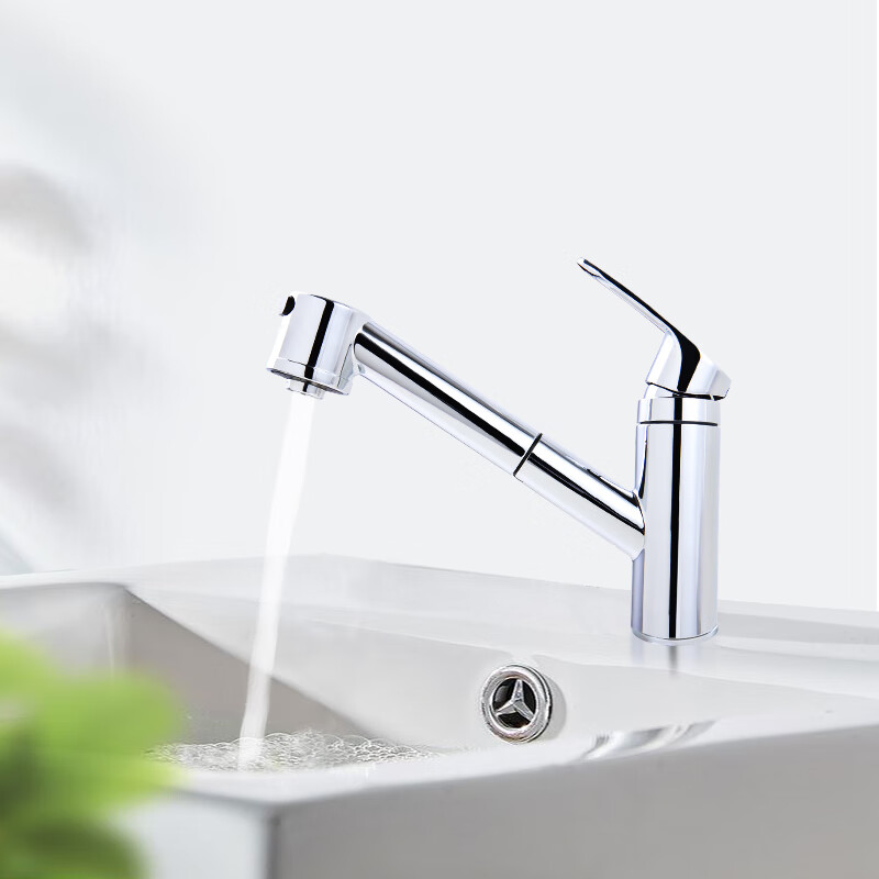 geosansink韩国巨杉水槽gshy-5559冷热混水可抽拉水槽龙头无铅厨房水