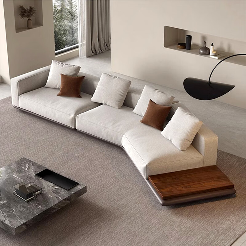 简语明月定制意式布艺沙发客厅大小户型组合极简约现代地平线异形沙发