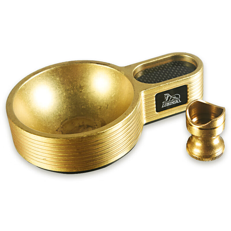 lubinski鲁宾斯基铜质金属雪茄烟灰缸带雪茄支架开孔器lb-tz-100 古铜