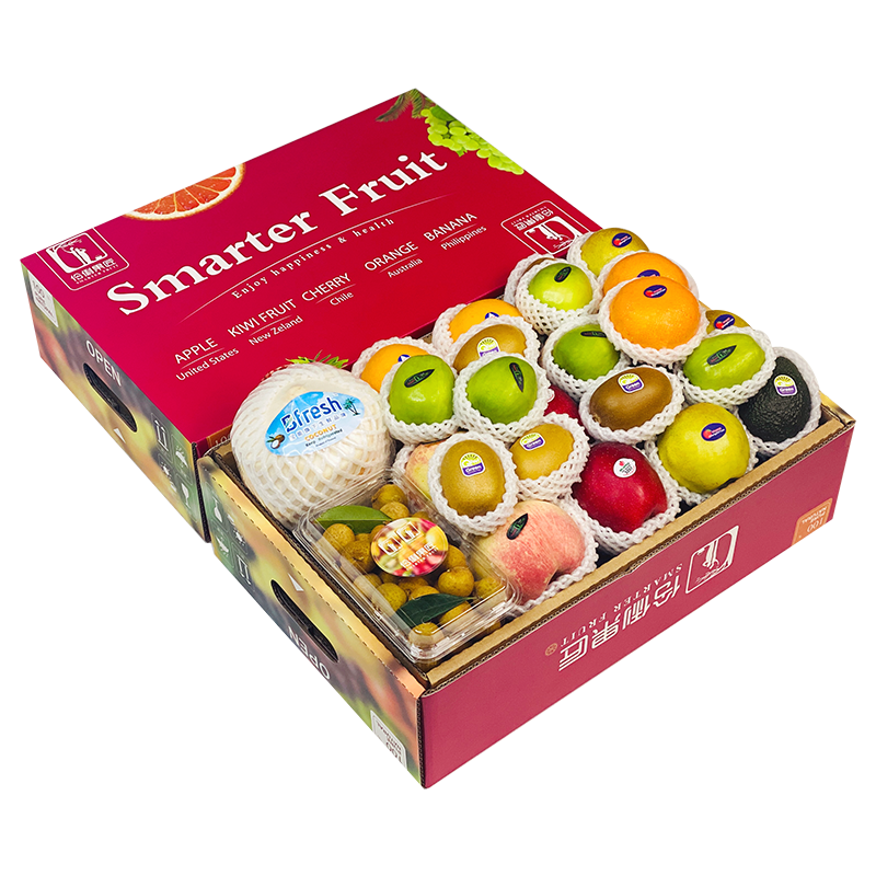 伶俐果匠（SMARTER FRUIT）伶俐果匠水果礼盒10斤组合混搭新鲜水果送礼椰子苹果龙眼A1 顺丰