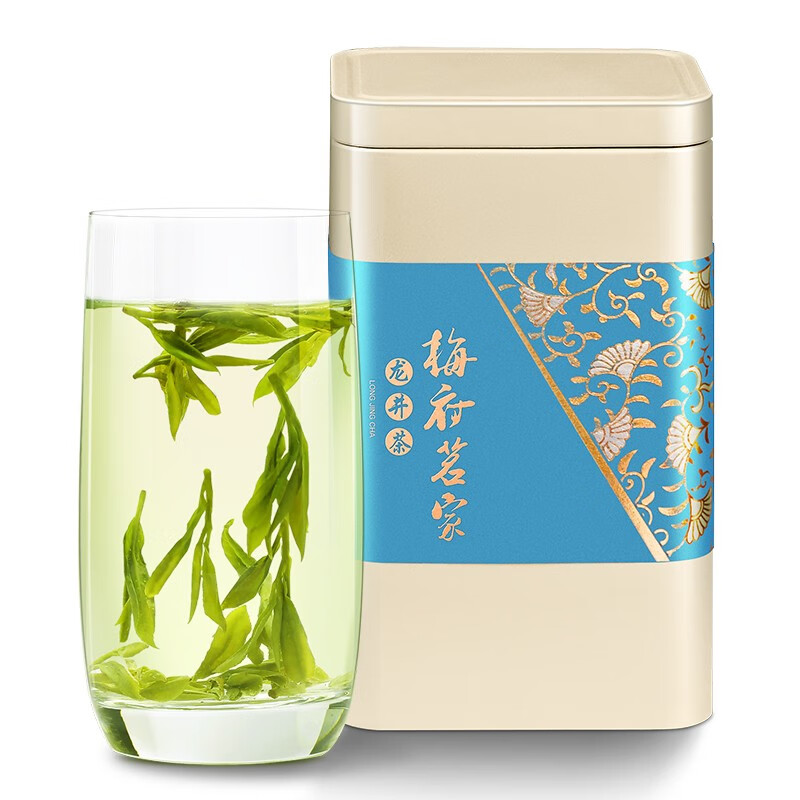 梅府茗家 2022新茶家茶叶 绿茶 谷雨龙井茶250g 雨前四级新茶 古法茶包