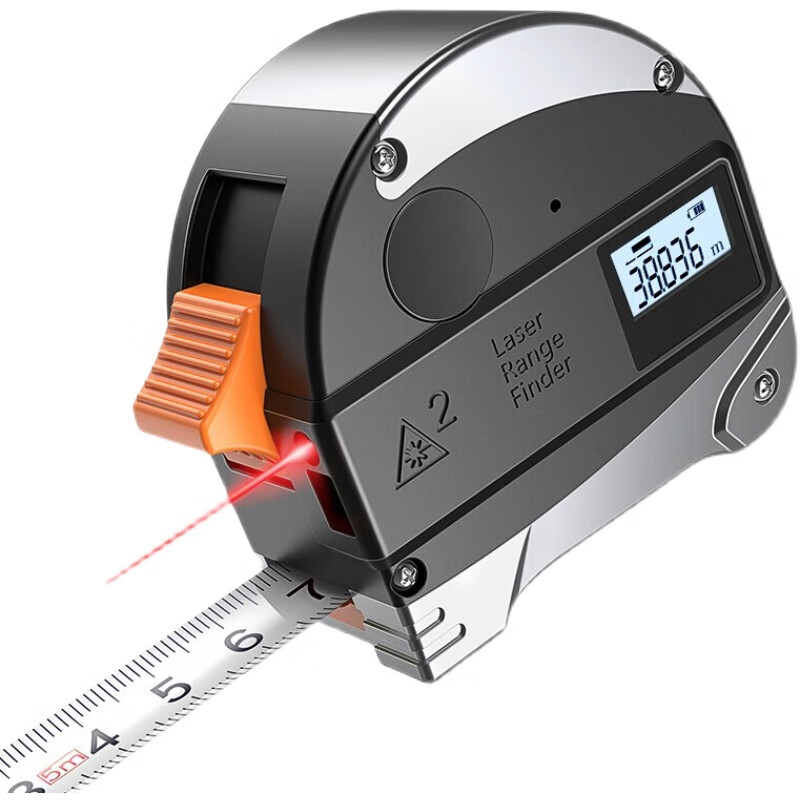 仁聚益激光卷尺测距仪红外线尺高精度鲁班尺测量仪手持盒尺工具 40米