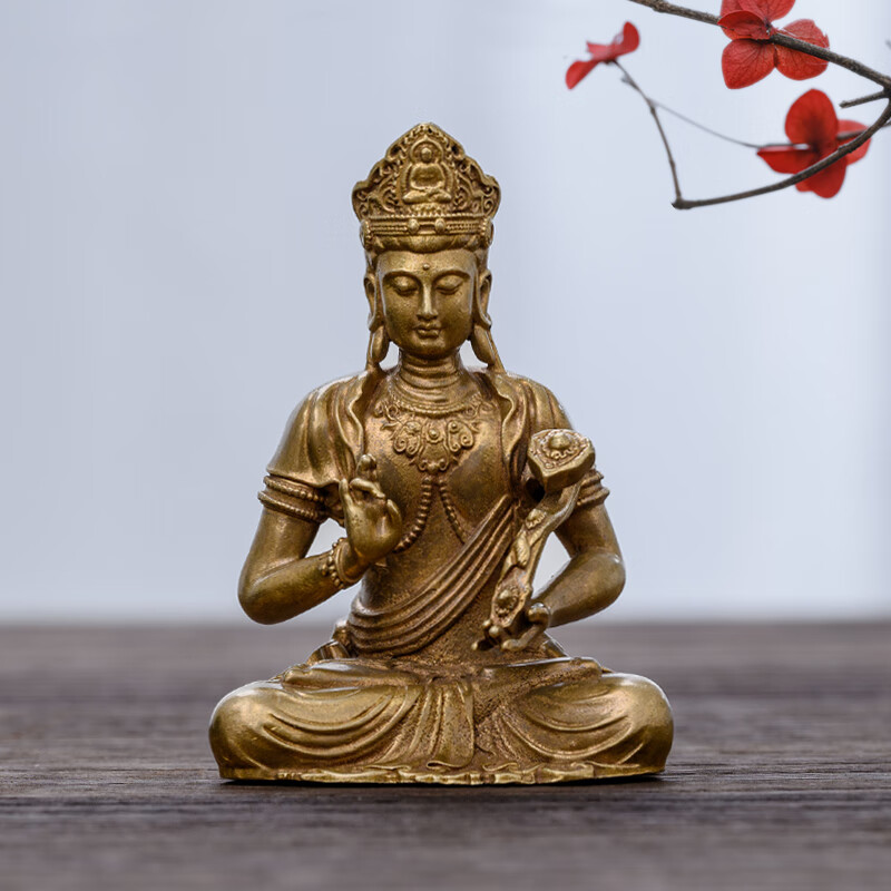 普贤fo像普贤王如来神像摆件好看精致书房茶空间装饰品 普贤菩萨佛像