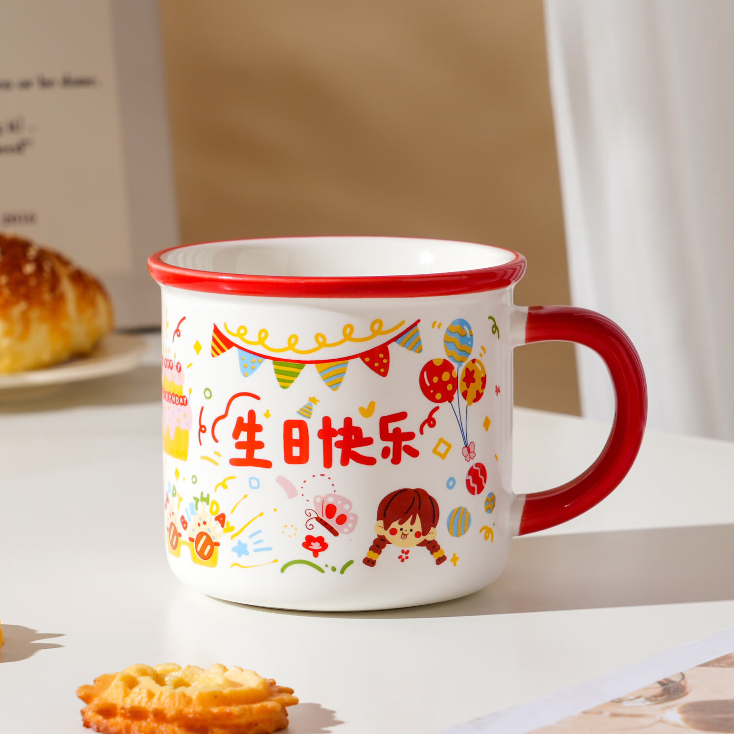 松鼠&橡果squirrel&acorn高颜值陶瓷马克杯可爱大容量情侣水杯伴手礼