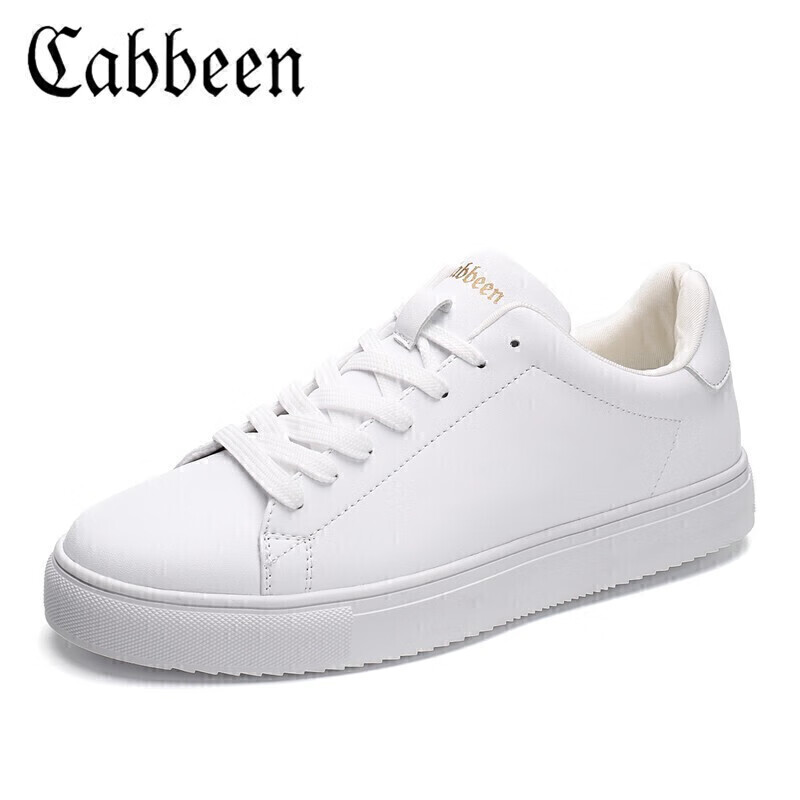 卡宾（CABBEEN）小白鞋男士透气休闲鞋男百搭板鞋男鞋潮3201205510 白色 41