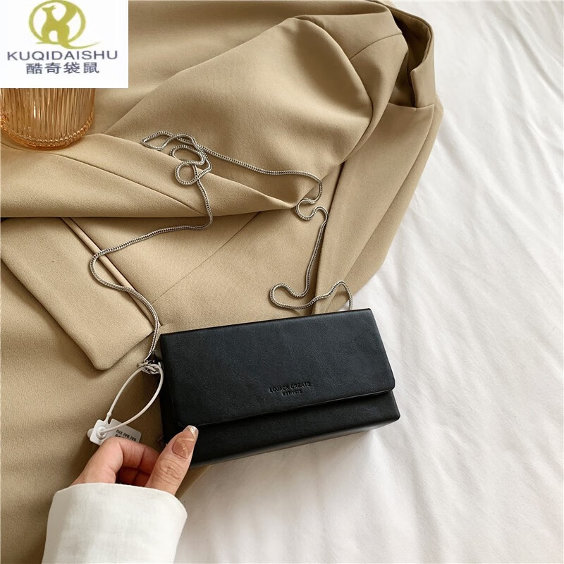 酷奇袋鼠(kuqidaishu)高级感包包女小方包2022新款韩系小众简约烟盒子