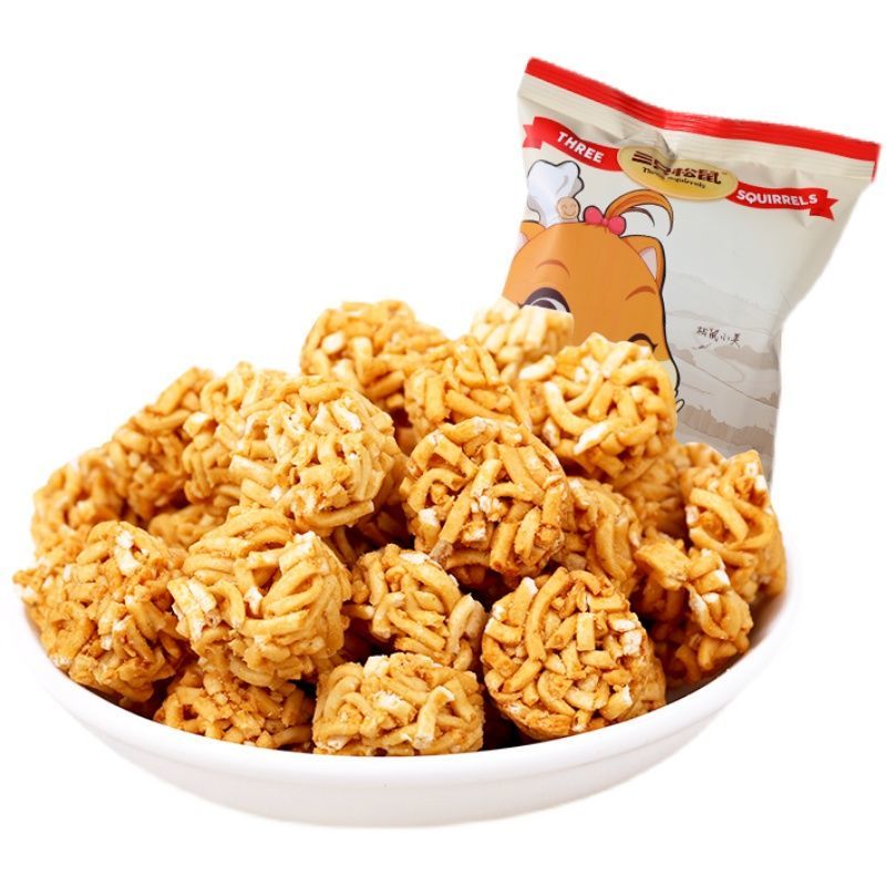 三只松鼠【_小贱拉面85g】零食小吃 拉面丸子串烧味85gx1袋
