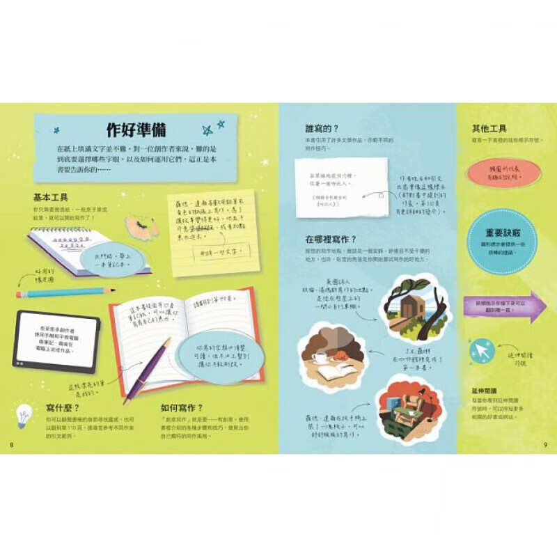 现货台版 图解创意写作让孩子轻松写出好故事儿童专注力逻辑思维训练开发子启蒙