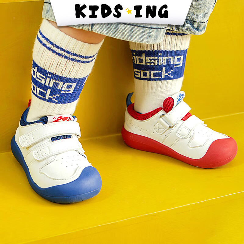 kids.ing【开学季】儿童鸳鸯板鞋男女童休闲学步鞋宝宝幼儿园小白鞋春秋款 红蓝小白鞋 22码 适合脚长13.5-14.0cm使用感如何?