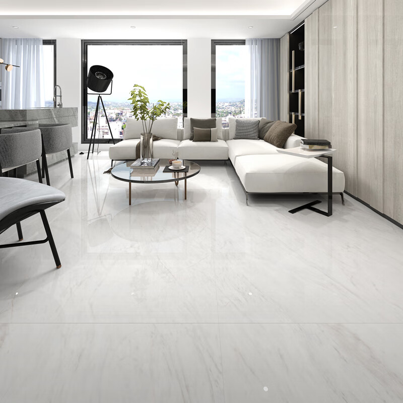 新中源 白色磁砖客厅地砖750x1500 通体大理石瓷砖地板砖阳台砖客厅