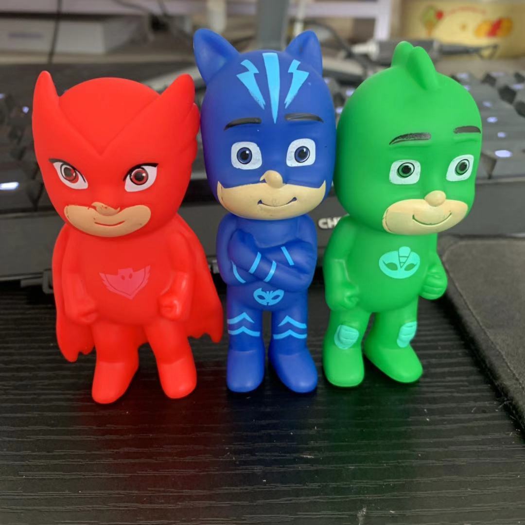 适用于蒙面睡衣小英雄儿童玩具全套绿壁侠猫头鹰女猫小子睡衣男孩女