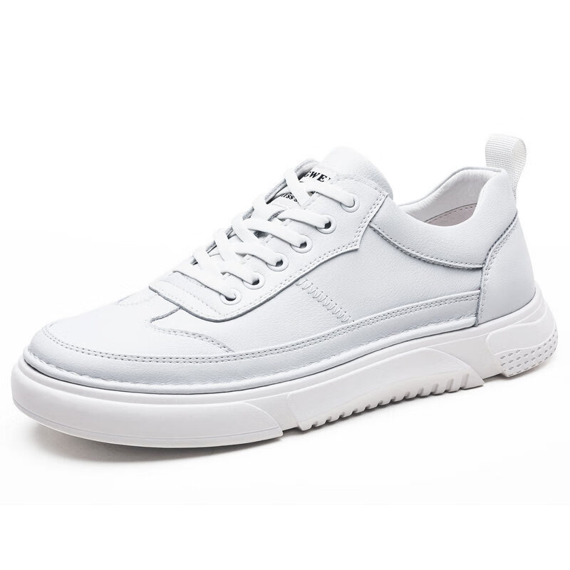 啄木鸟休闲鞋男士时尚运动小白鞋休闲板鞋时尚休闲男鞋鞋子 白色 40