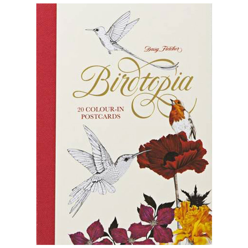 【现货】birdtopia:20colour-in postcards 20张填色明信片 解压图书
