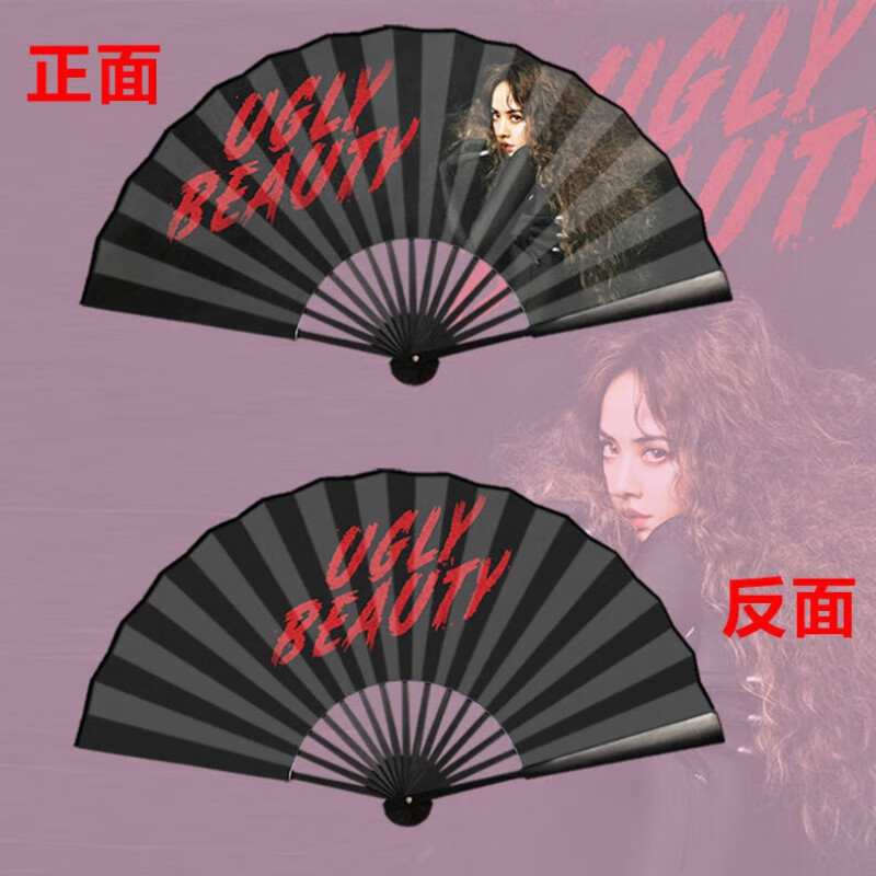 汛喃太极扇蔡依林演唱会扇子蔡依林任贤齐演唱会道具折扇收藏款 9寸