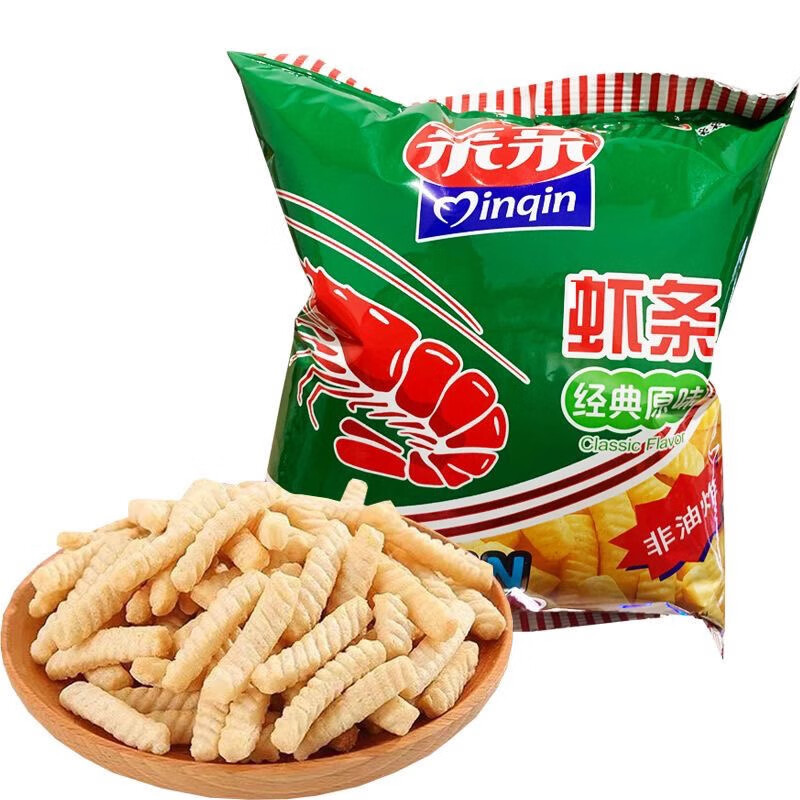 欧贤禾亲亲虾条15g原味8090后小时候经典怀旧膨化非油炸追剧分享零食