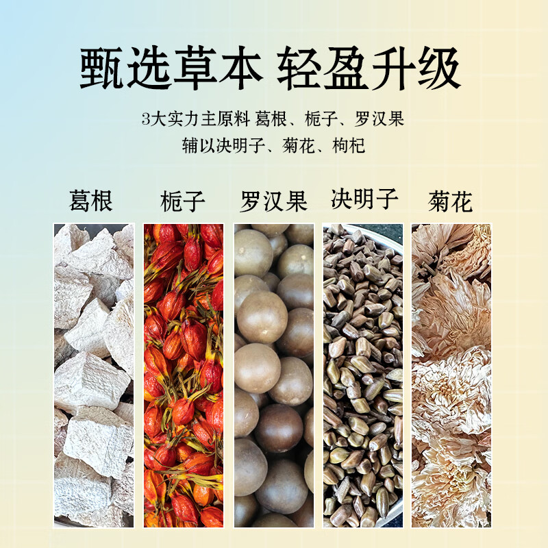 奇正葛根栀子罗汉果茶泡水菊花茶熬夜养生茶包 30包*1袋