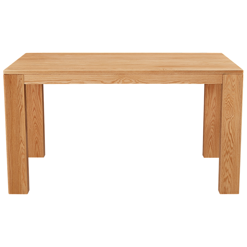 全友家居 全实木餐桌椅组合长方形原木色餐厅家具套装吃饭桌椅进口双尺寸可选北美橡木主材DW1009 1.4米单餐桌