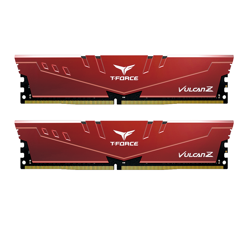 Team 十铨 火神系列 Z DDR4 3200MHz 台式机内存 马甲条 红色 16GB