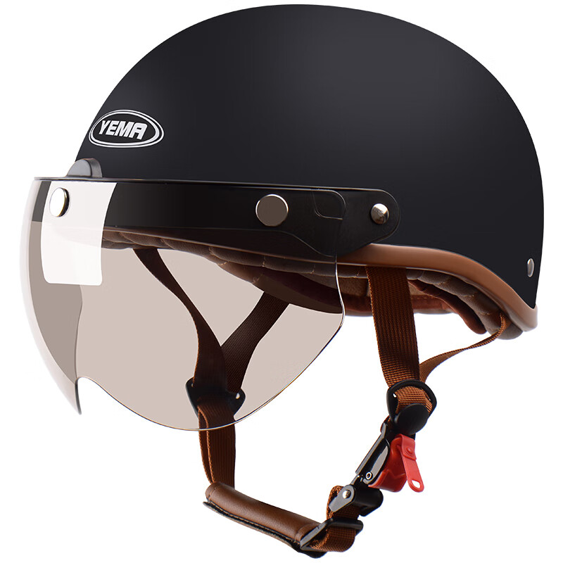 野马3c认证夏季电动车头盔男女四季通用摩托车个性复古安全帽轻便瓢盔