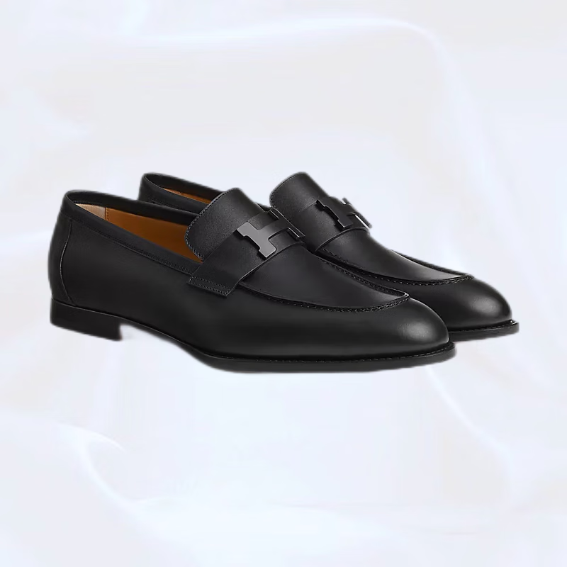 爱马仕(hermes)2024年新款男士honoré 小牛皮 乐福鞋 商务皮鞋 驾车