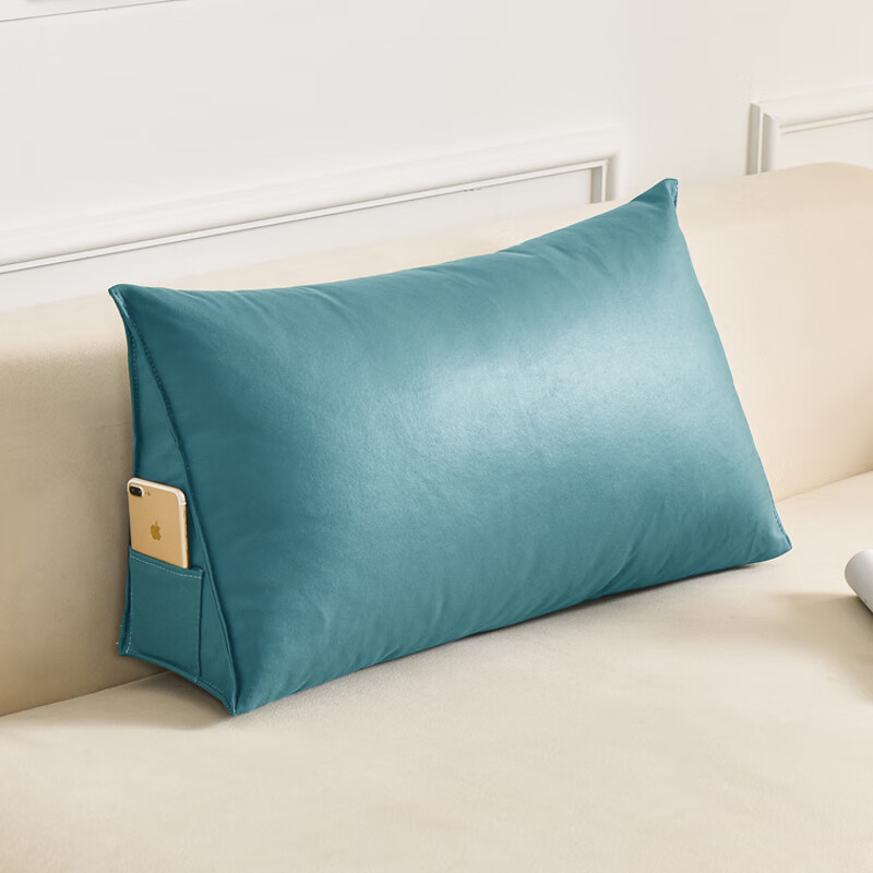 科技布弧形沙发三角靠背可拆洗腰靠垫榻榻米软包飘窗客厅家用 海军蓝