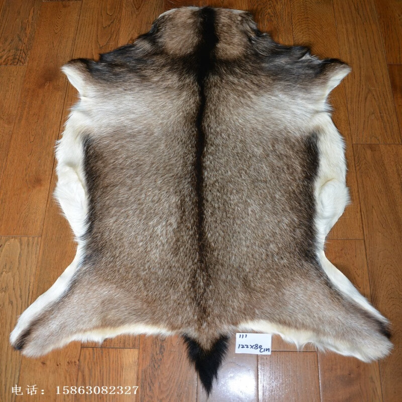 整张动物山羊皮毛一体壁毯挂毯111仿狼皮影视道墙壁装饰创意艺术