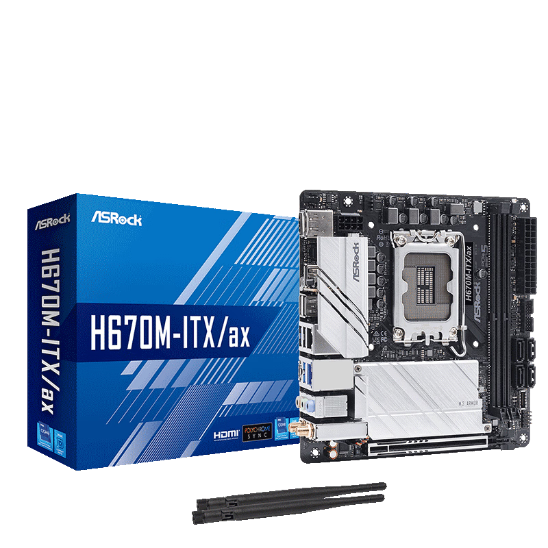 华擎(ASRock) H670M-ITX/ax 迷你主板 支持CPU 12400 /12600K/12700(INTEL H670M/LGA 1700)100032474912