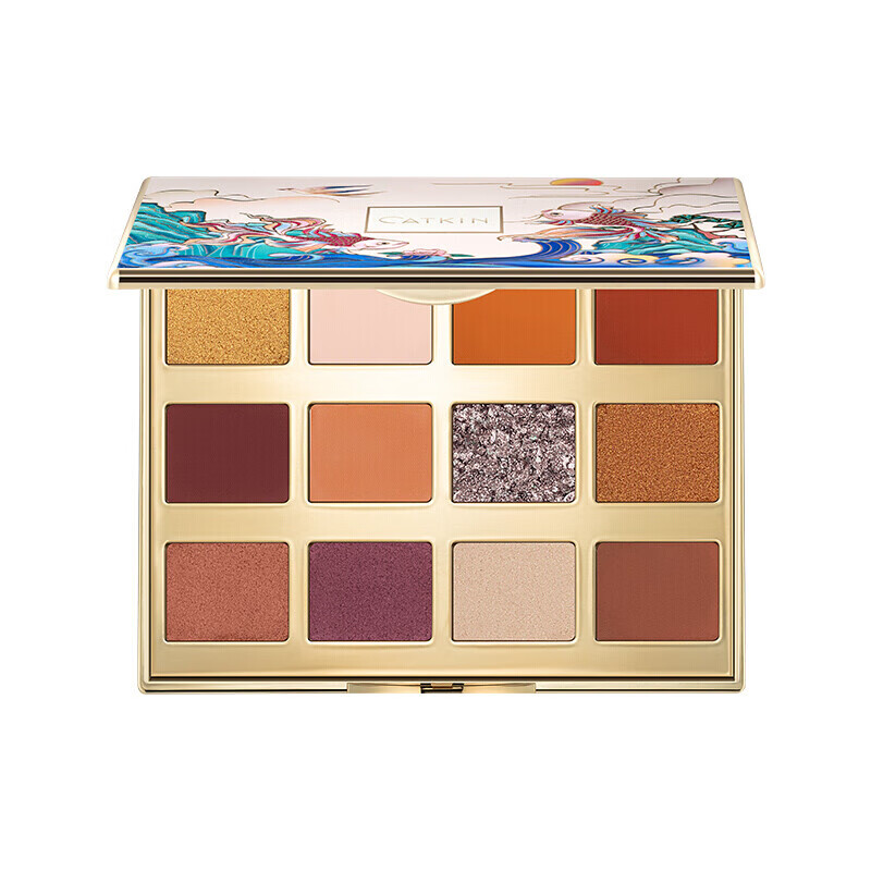 卡婷(catkin)颐和园百鸟朝凤九色眼影 c06金色流霞盘 长相思松 大地色