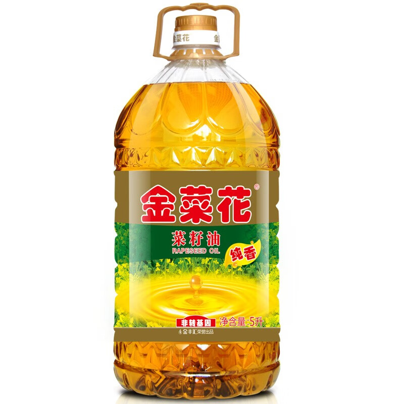 金菜花 纯香三级菜籽油5l 非转基因植物食用油物理压榨正宗纯正云南