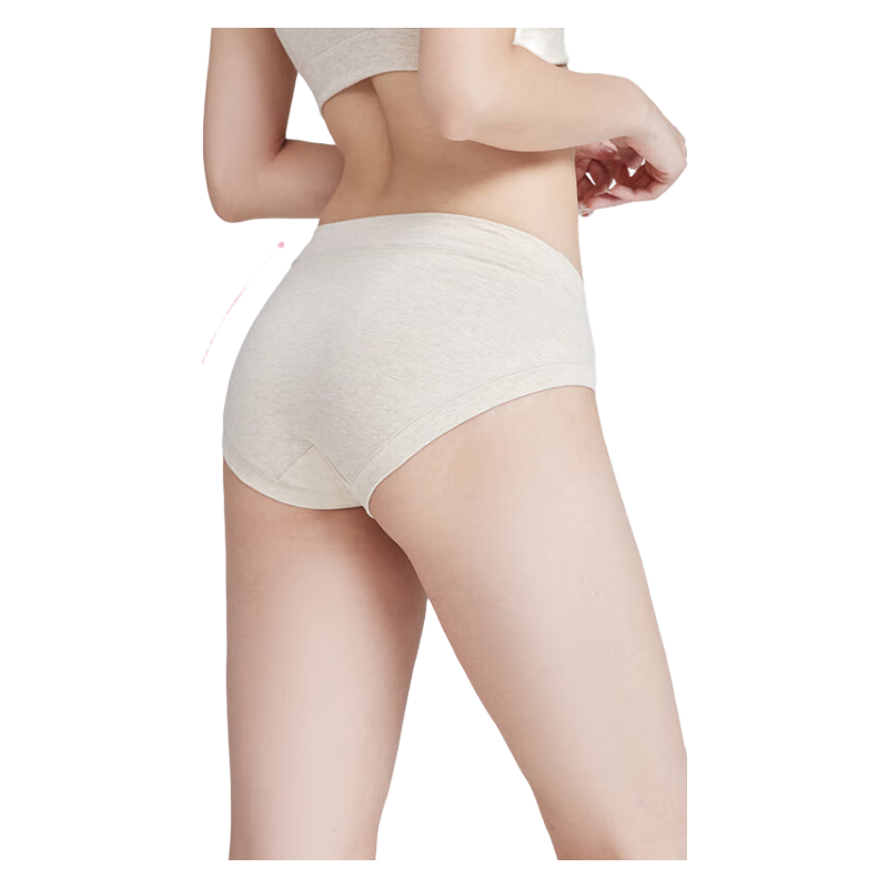犬印本鋪（INUjIRUSHI）孕婦產(chǎn)婦通用舒適低腰抗菌內(nèi)褲棉柔無(wú)痕舒適親膚吸濕透氣內(nèi)褲 高階粉 M
