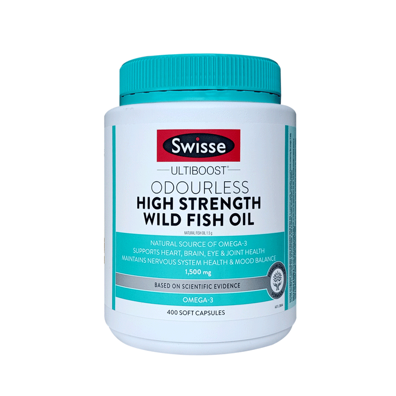 澳洲深海去腥味无腥味鱼油软胶囊中老年1500mg*400粒 1瓶